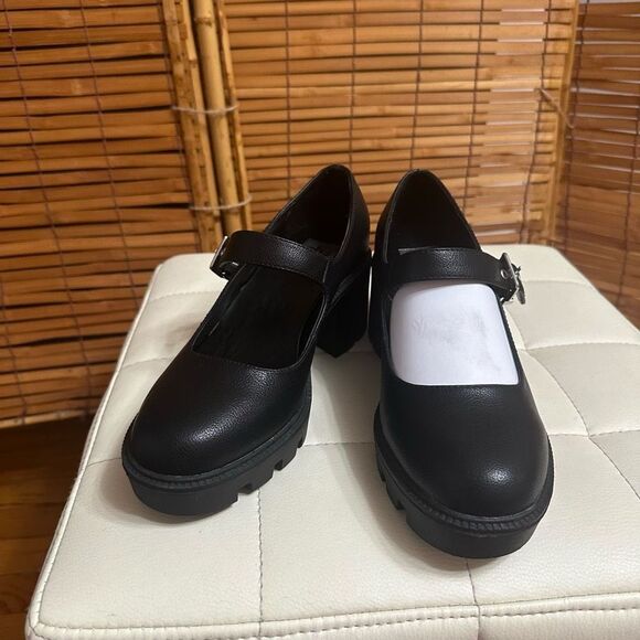 Dolce Vita Women's Nebula Chunky Platforms Mary Jane Pump Shoes Black Size 7.5 - Picture 2 of 7